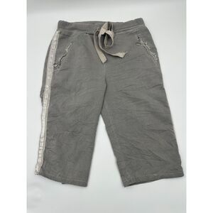 Tina Stephens Capri Pants For Women Cotton Stretch Pants Pockets & Drawstring